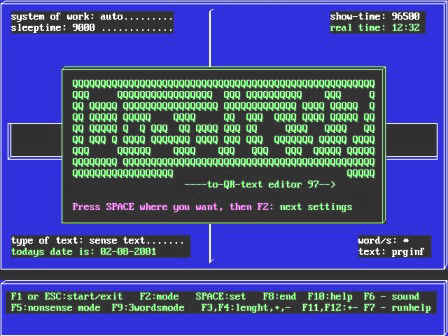 Q-editor - výuka rychločtení v Basic